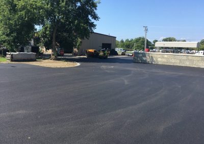 newly paved parking lot