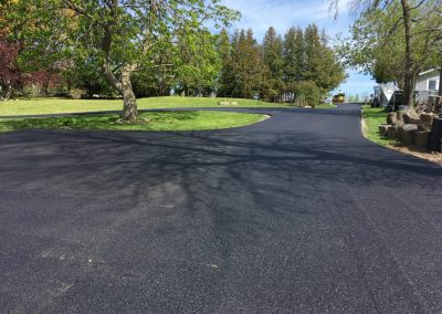 Newly paved driveway